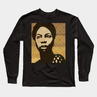 Nina Simone // Retro Poster Jazz Long Sleeve T-Shirt